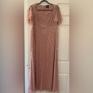 Beautiful beaded mother of the bride dress.